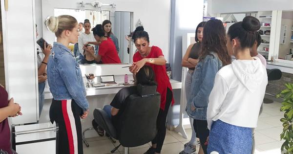 EMU Civil Aviation Cabin Services Program Students Received Training on Hair, Make-Up and Skin Care