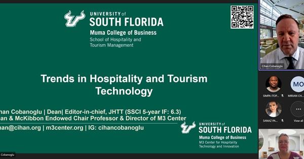 University of South Florida, School of Hospitality and Tourism Management Dean Prof. Dr. Cihan Çobanoğlu Meets with EMU Faculty of Tourism Students